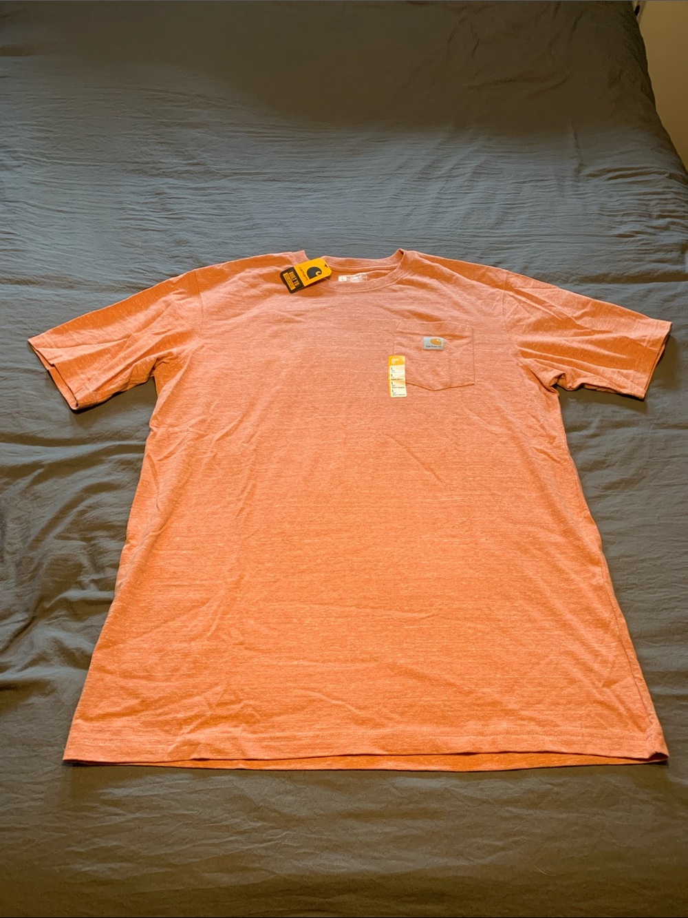Carhartt Short-Sleeve Pocket Tee in Heather Orange